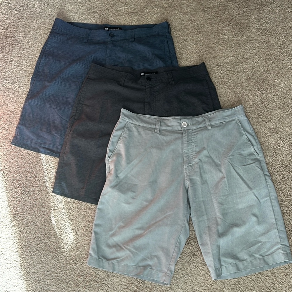 Travis Mathew Men's Shorts - Blue, Black, Gray